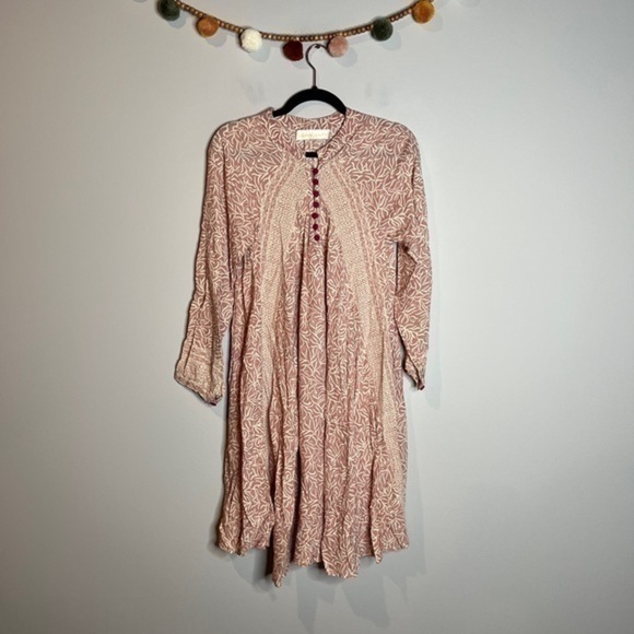 Natalie Martin blush pink patterned boho dress - Picture 1 of 5